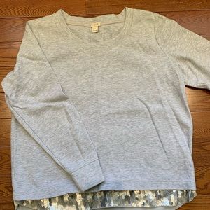 J. Crew Grey Sweatshirt Size Large